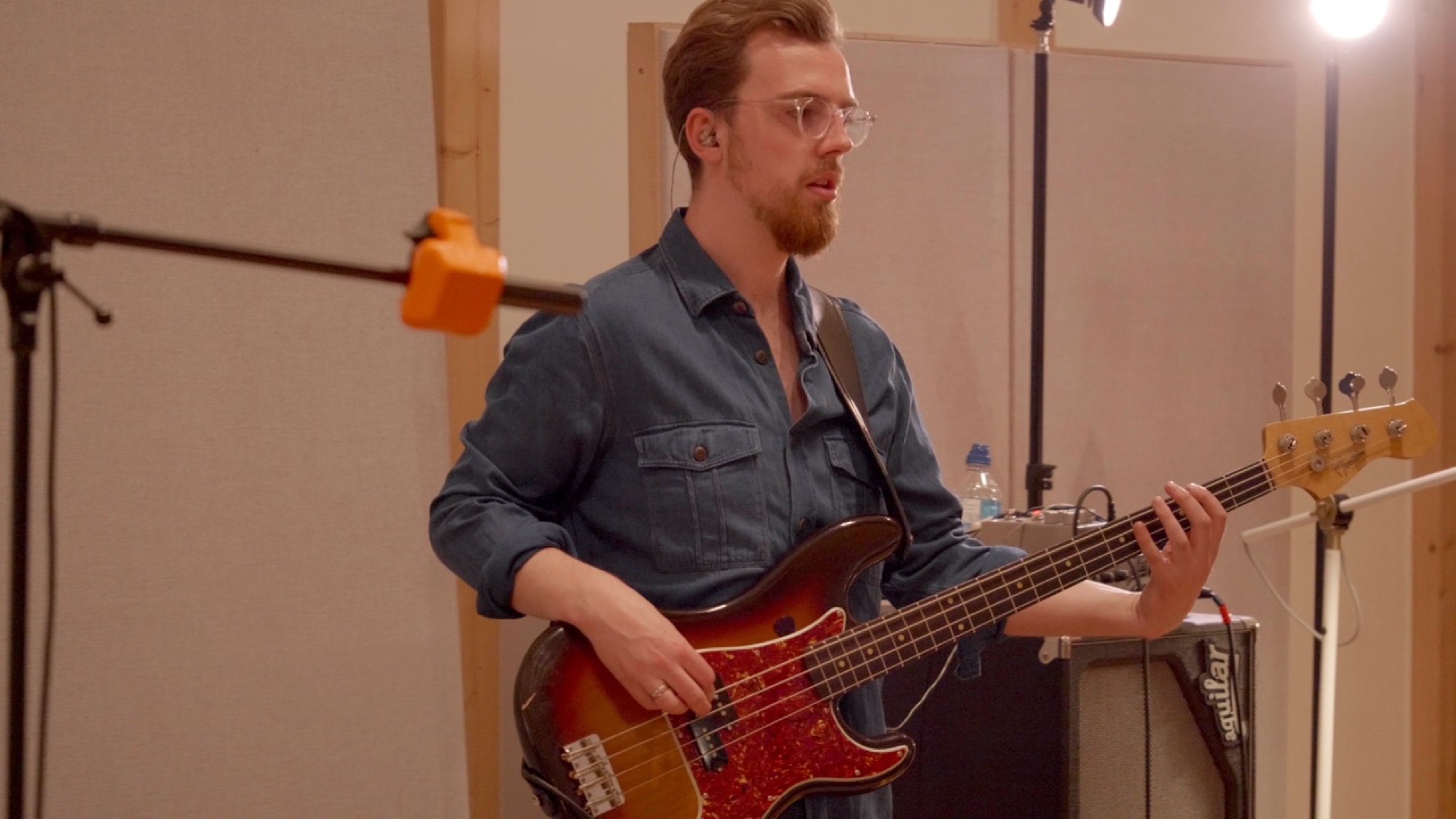 Fraser Grant teaching and playing bass